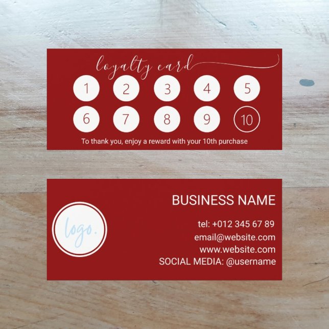 RICH SANGRIA RED LOYALTY CARD 10 BUSINESS LOGO (Subido por el creador)