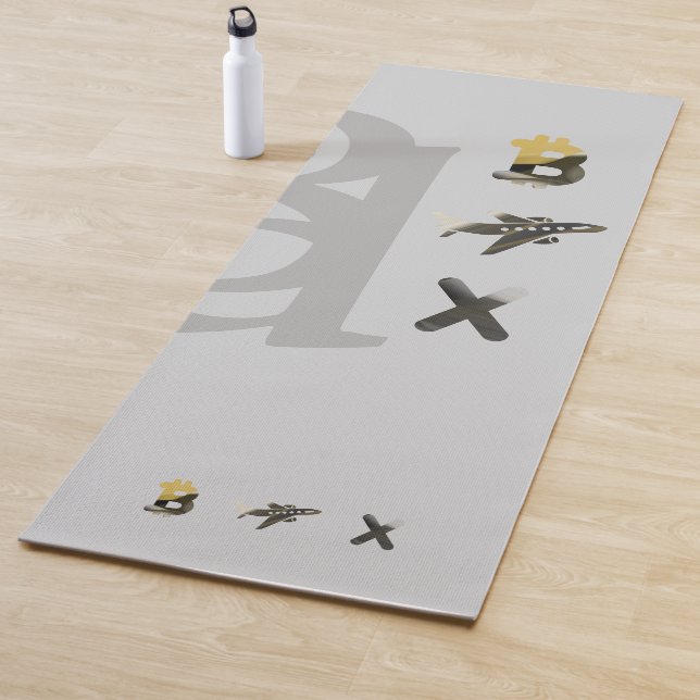 RICH Yoga Mat Resumen Arte Oro Blanco Negro (In situ)