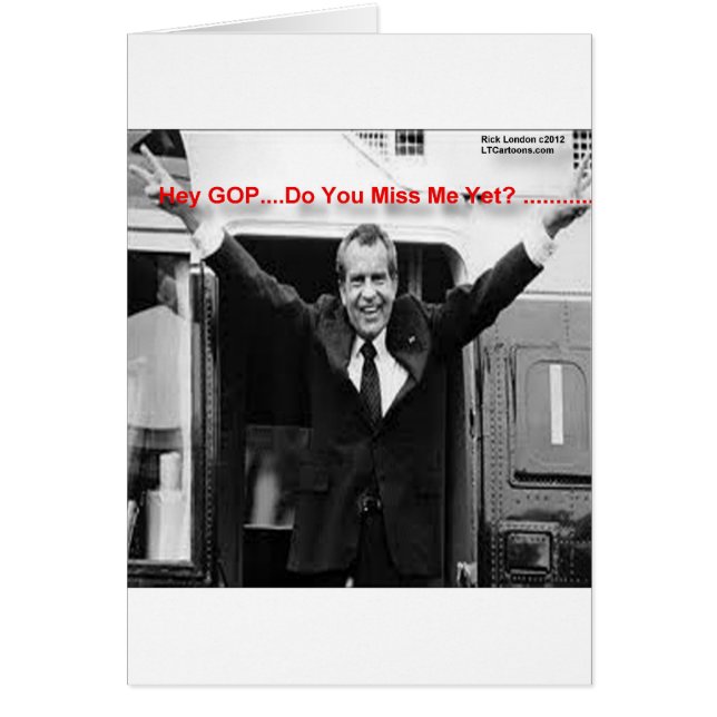 Richard Nixon "Miss Me Yet?" Funny Gifts & Tees (Frente)