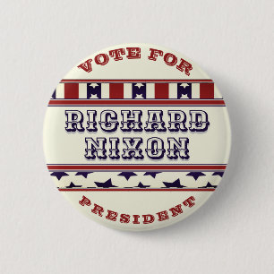 Richard Nixon para el botón Presidente Vintage Loo