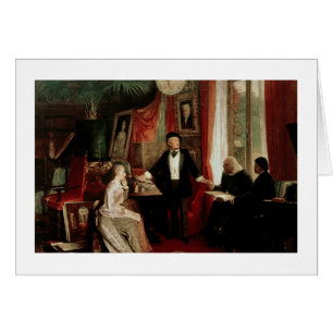 Richard Wagner con el daught de Franz Liszt y de