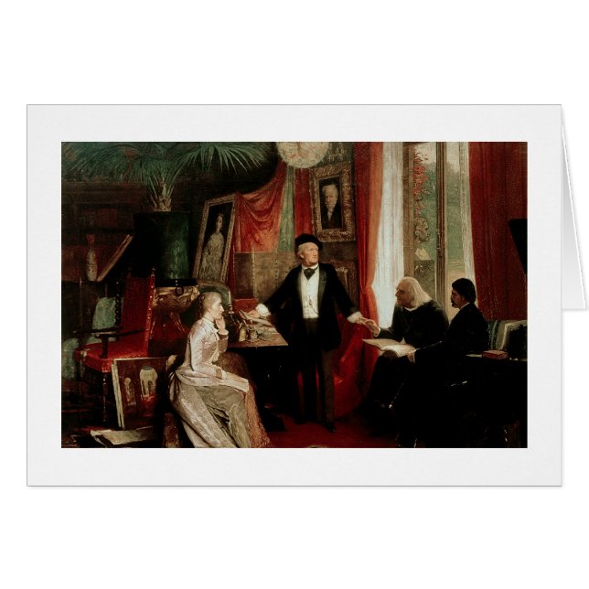 Richard Wagner con el daught de Franz Liszt y de (Anverso (Horizontal))