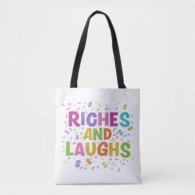 Riches y risas Diseño de la bolsa de la tota del h (Anverso)