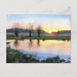 Richmond Park en Sunset Robin Hood gates postal