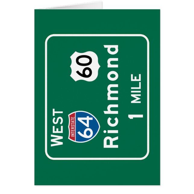 Richmond, señal de tráfico del VA (Frente)