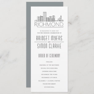 Richmond Stylized Skyline   Programa de bodas