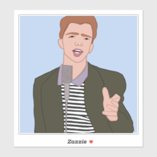 Rick Astley Personalizado Vinyl Pegatina