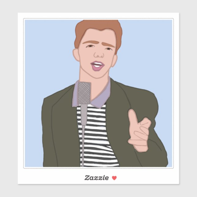 Rick Astley Personalizado Vinyl Pegatina (Hoja)