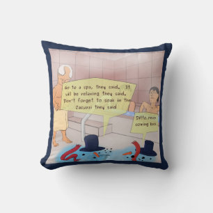 Rick London Comic Snowman Cotton Cojín decorativo