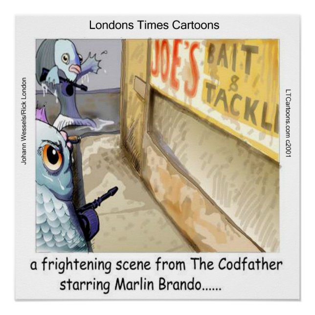 Rick London Funny Fish Mafia Poster (Anverso)