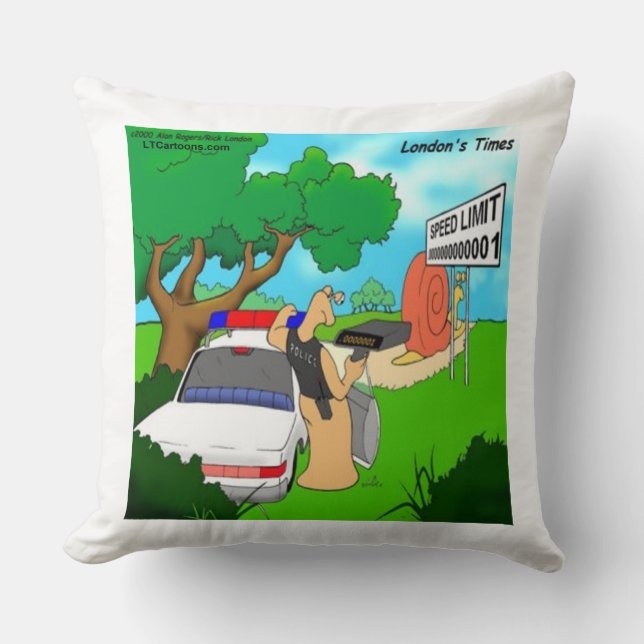 Rick London Funny Traffic Cop Cojín decorativo (Anverso)