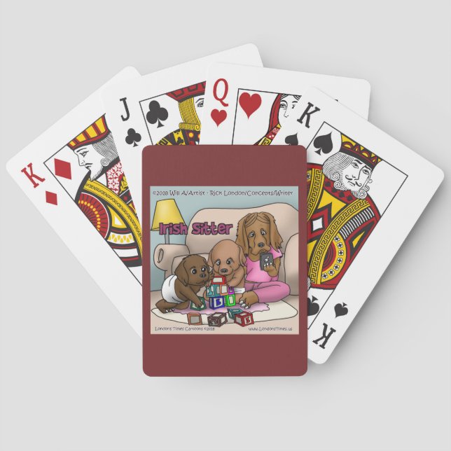 Rick London Setter Irlandés Cómic Cartas de Juego (Reverso)