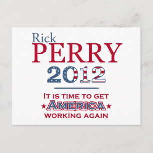 Rick Perry 2012 para la tarjeta de posteo presiden