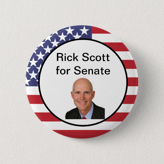 Rick Scott para el botón del senado (Anverso)