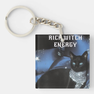 Rico regalo de llavero de bruja gato negro Energía