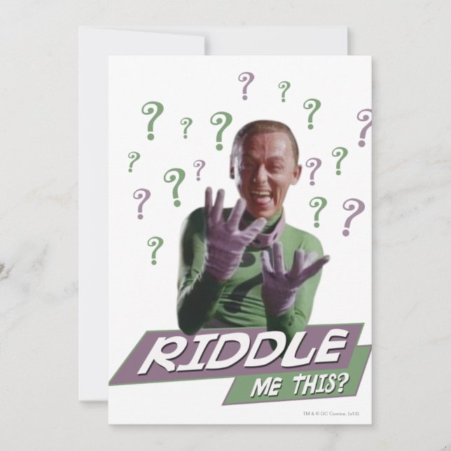 Riddler - Riddle Me This (Anverso)
