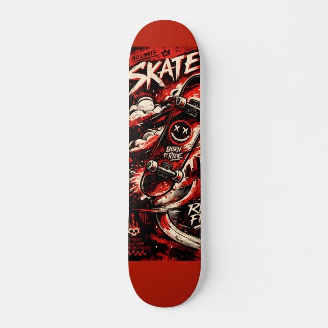 Ride Free – Urban Chaos Skateboard Deck (Anverso )