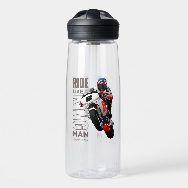 Ride Like a King | Botella de agua de 25oz (Delante)