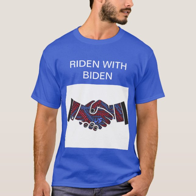 Riden con camiseta básica oscura masculina (Anverso)