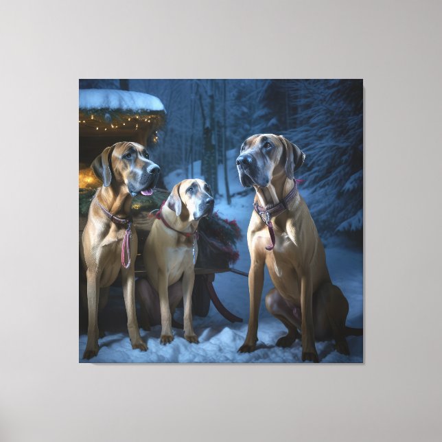 Ridgeback Rodesiano Decoración de Navidades Snowy  (Anverso)