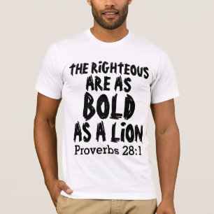Ridículo audaz como león, proverbios camisetas 28:
