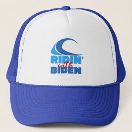 RIDIN' CON Sombrero Camionero BIDEN - Azul y blanc