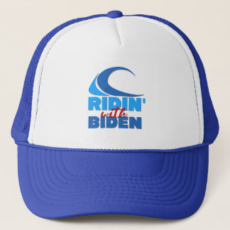 RIDIN' CON Sombrero Camionero BIDEN - Azul y blanc