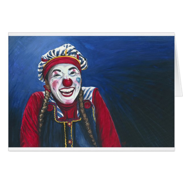 Ríe nerviosamente la pintura del payaso (Anverso (Horizontal))