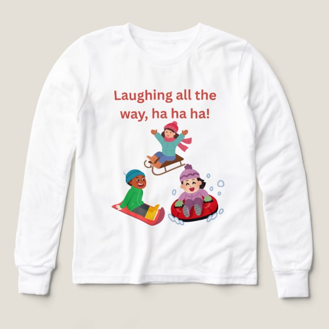 Ríe y juega en la nieve (Diseño frontal)