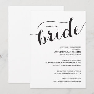 Riegue la invitación nupcial de la ducha de la