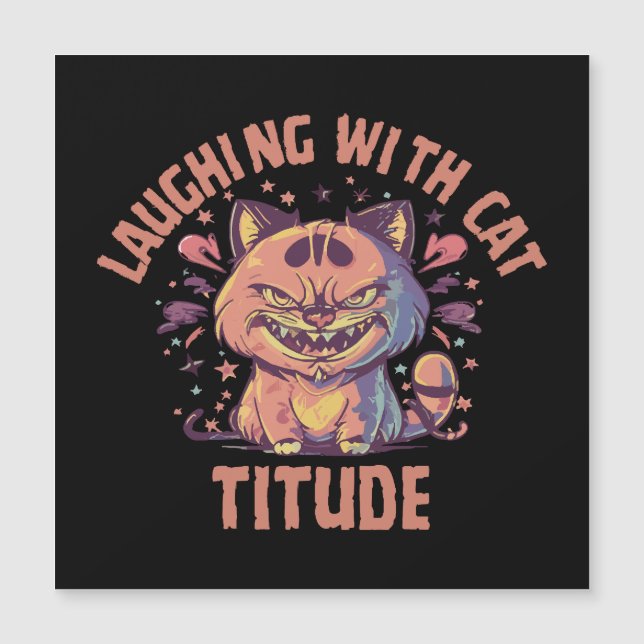Riendo con actitud de gato (Anverso)