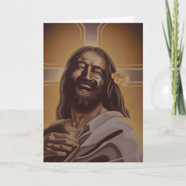 Riendo la tarjeta de Jesús (Anverso)