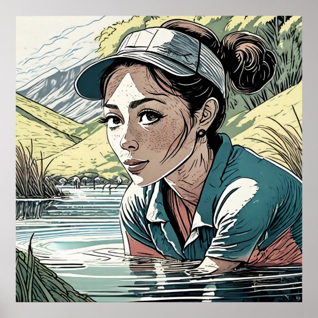 Riesgo para el agua - Impresión de arte para el go (Frente)