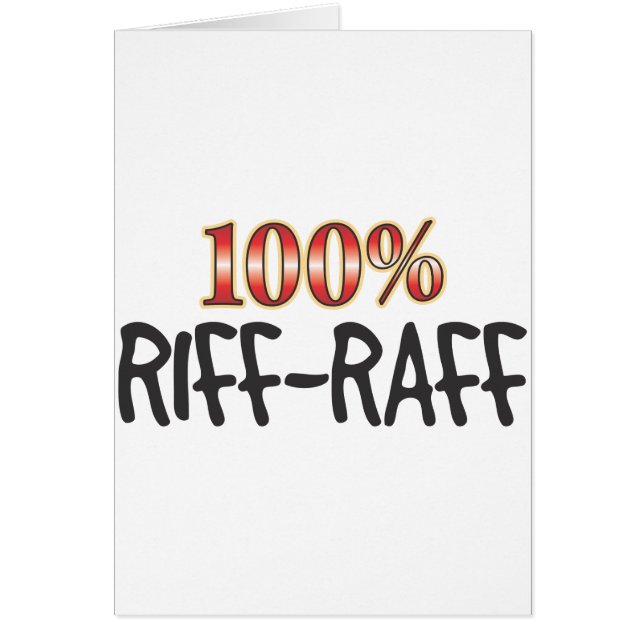 Riff-Raff el 100 por ciento (Frente)