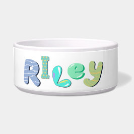 Riley - perros y gatos cuenco cerámico personaliza