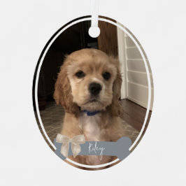 Riley Personalizado Mascota Foto Ornamento de Navi