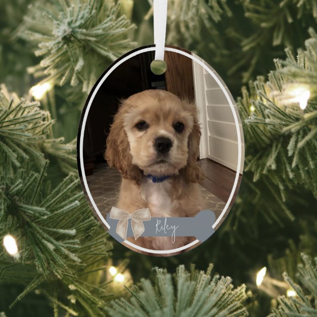Riley Personalizado Mascota Foto Ornamento de Navi (in situ)