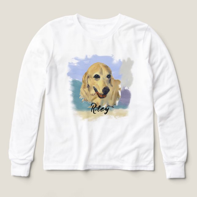 “Riley” - Retrato de un perro - Personaliza el tuy (Diseño frontal)