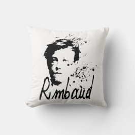 RIMBAUD retrato Almohada cuadrada