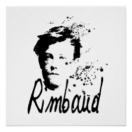 RIMBAUD Retrato Arte Gráfico Poster Perfecto