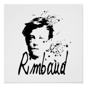 RIMBAUD Retrato Arte Gráfico Poster Perfecto