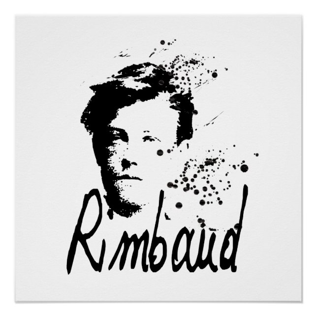 RIMBAUD Retrato Arte Gráfico Poster Perfecto (Anverso)