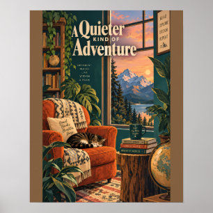 Rincón Acogedor de Libros Arte Ilustrativo con Fra