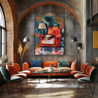 Rincón de Lectura: Arte Favista con Sillón Rojo.