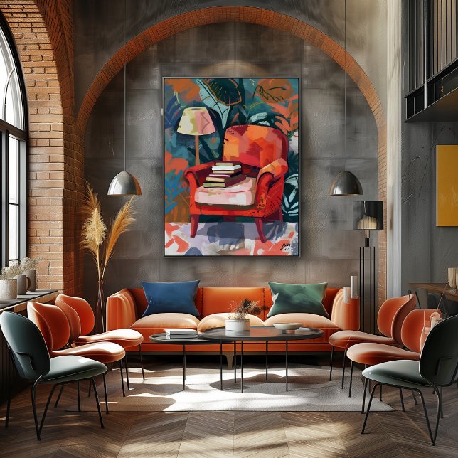 Rincón de Lectura: Arte Favista con Sillón Rojo. (Subido por el creador)