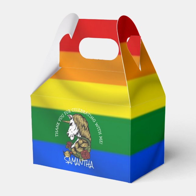 Rincón de unicornio gracias caja de favores (Front Side)
