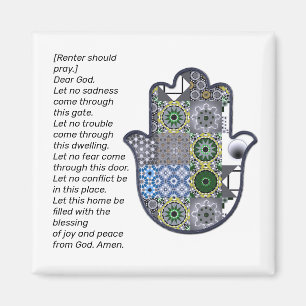 Rincón del imán de mano cuadrado de Khamsa 2