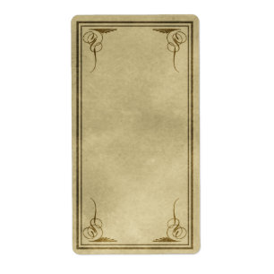 Rincones erguidos Etiqueta apotecaria