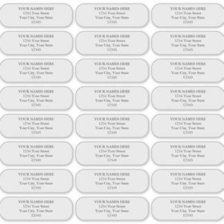 Rincones simples redondeados Etiquetas de direccio