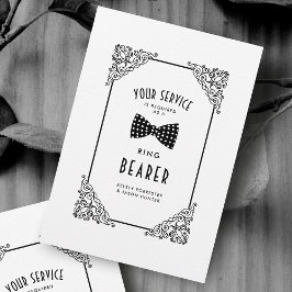 Ring Bearer Funny BW Bow Tie Vintage Flourier